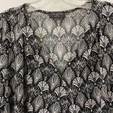 LANE BRYANT WOMEN'S PLUS TOP black white 18/20