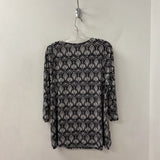 LANE BRYANT WOMEN'S PLUS TOP black white 18/20