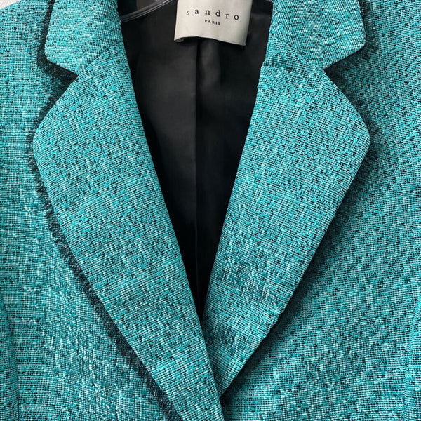 SANDRO WOMEN'S BLAZER/JACKET turquose mix S