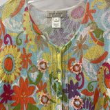 SUSAN BRISTOL WOMEN'S CARDIGAN white multi floral M