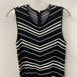 PINK TARTAN WOMEN'S DRESS black white stripe S
