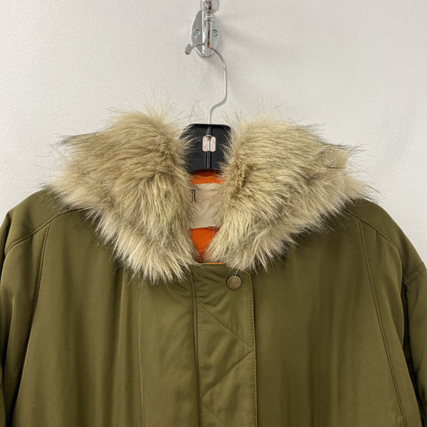 PILCRO WOMEN'S COAT olive green S/M