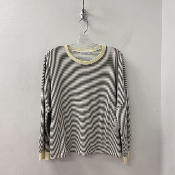 OAK + FORT WOMEN'S TOP black white mix S