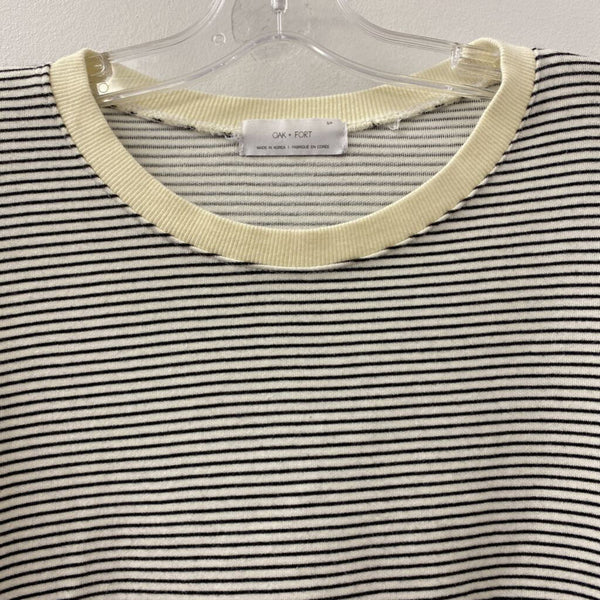 OAK + FORT WOMEN'S TOP black white mix S