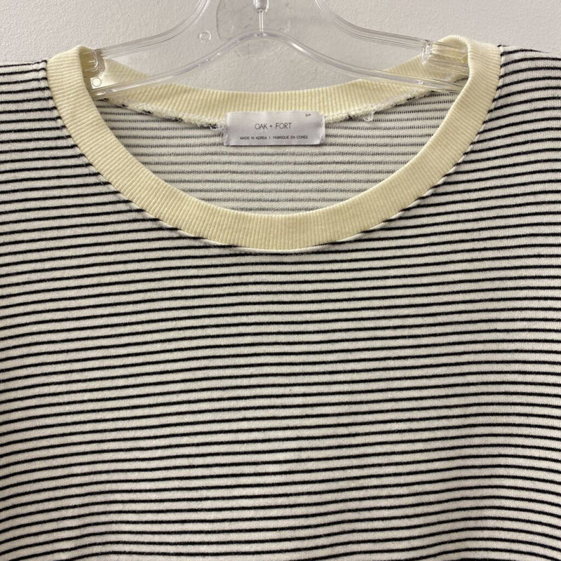 OAK + FORT WOMEN'S TOP black white mix S