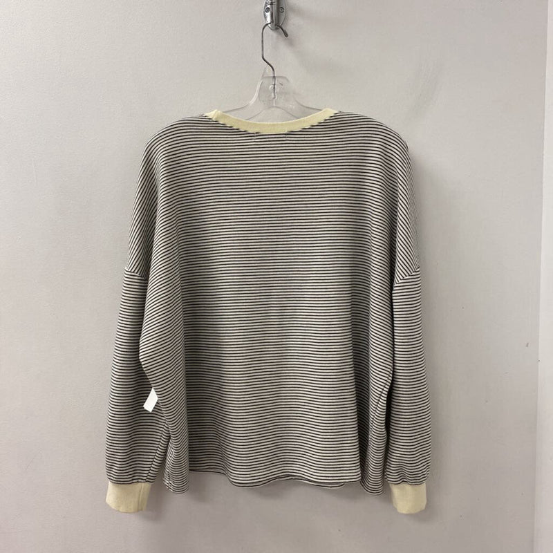 OAK + FORT WOMEN'S TOP black white mix S