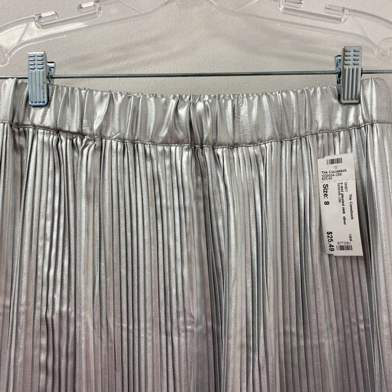 H&M WOMEN'S SKIRT silver 8