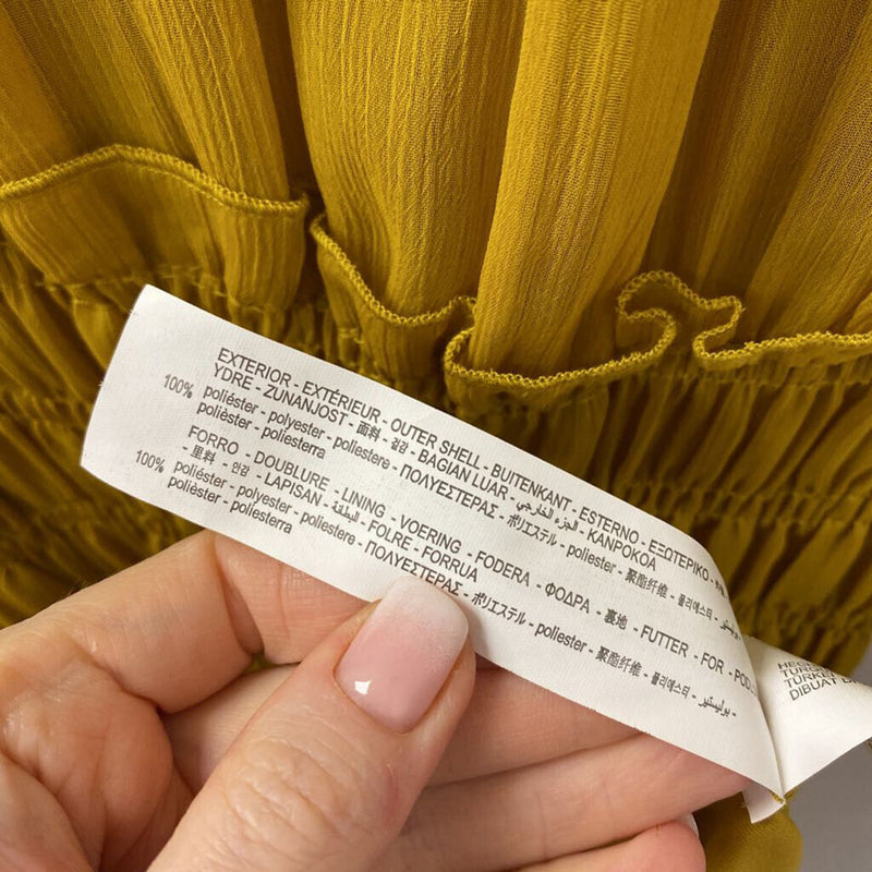 ZARA WOMEN'S DRESS mustard yellow XS