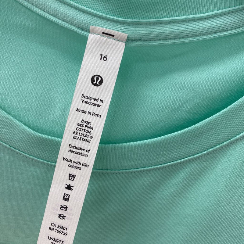 LULULEMON WOMEN'S ACTIVE TOP seafoam 16