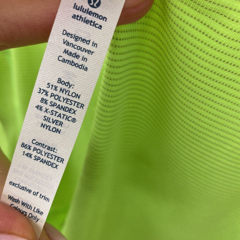 LULULEMON WOMEN'S ACTIVE TOP lime 8