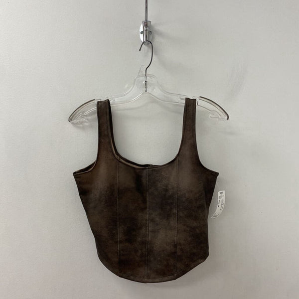 H&M WOMEN'S TANK/CAMI brown M