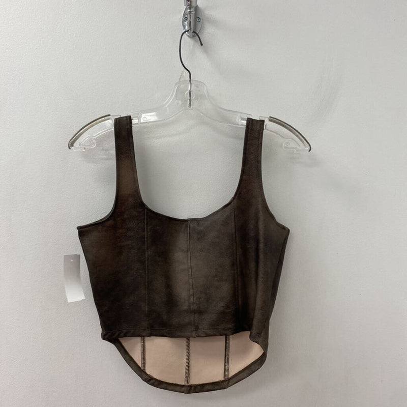 H&M WOMEN'S TANK/CAMI brown M