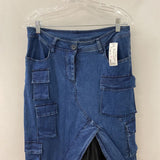 RUNDHOLZ WOMEN'S SKIRT blue black mix S