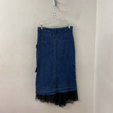 RUNDHOLZ WOMEN'S SKIRT blue black mix S