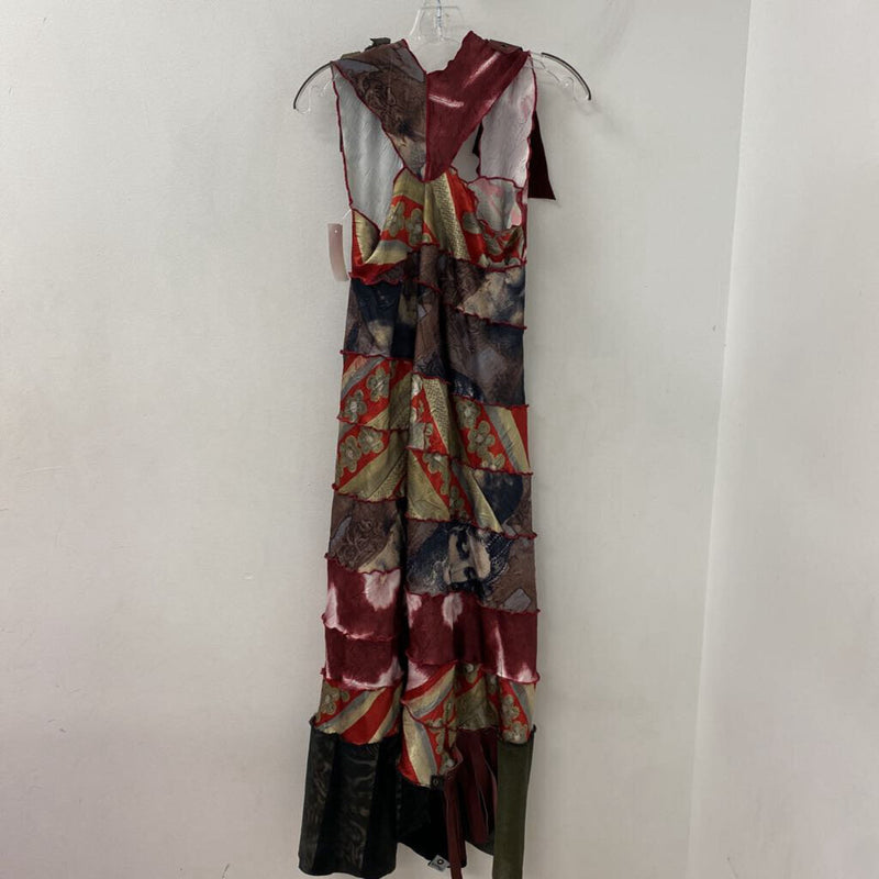 WOMEN'S DRESS red black multi mix M