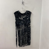 ROCK 'N KARMA WOMEN'S TOP black white mix M