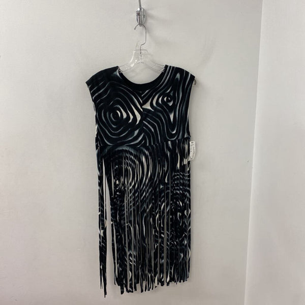 ROCK 'N KARMA WOMEN'S TOP black white mix M