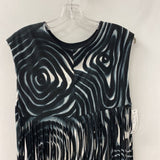 ROCK 'N KARMA WOMEN'S TOP black white mix M
