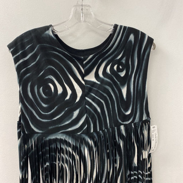 ROCK 'N KARMA WOMEN'S TOP black white mix M