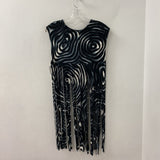 ROCK 'N KARMA WOMEN'S TOP black white mix M