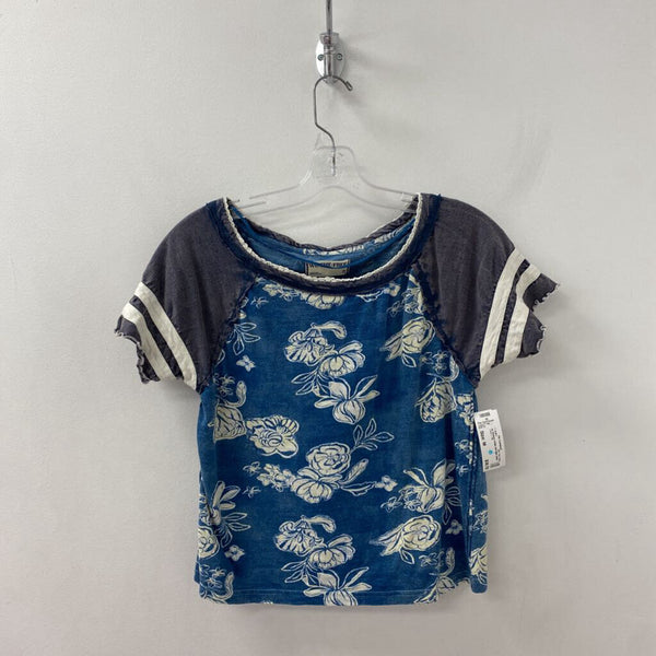 WE THE FREE WOMEN'S T-SHIRT blue white mix M