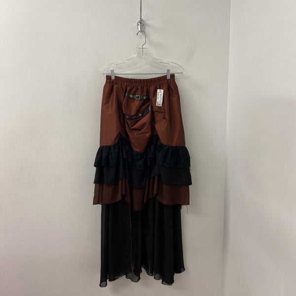 WOMEN'S SKIRT burgundy black mix S/M
