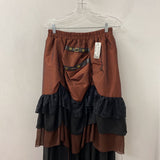 WOMEN'S SKIRT burgundy black mix S/M