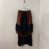 WOMEN'S SKIRT burgundy black mix S/M