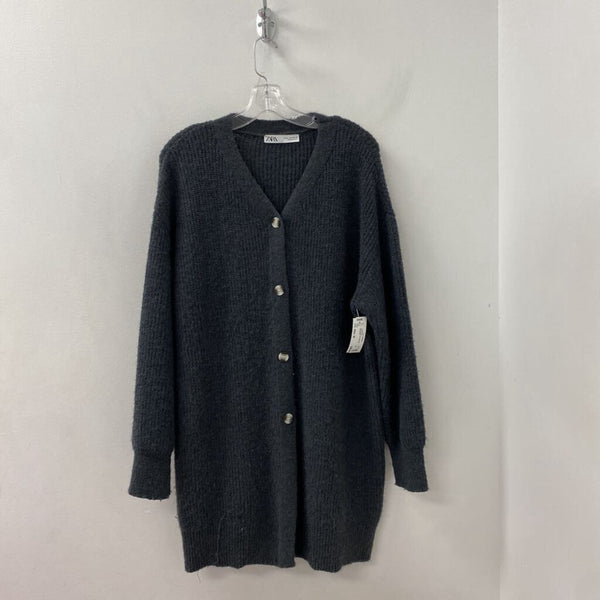 ZARA WOMEN'S CARDIGAN charcoal M