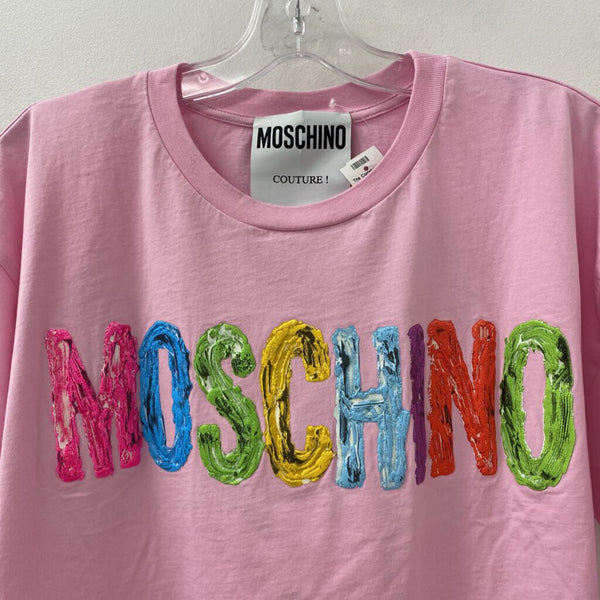 MOSCHINO WOMEN'S T-SHIRT pink mutli mix S/M
