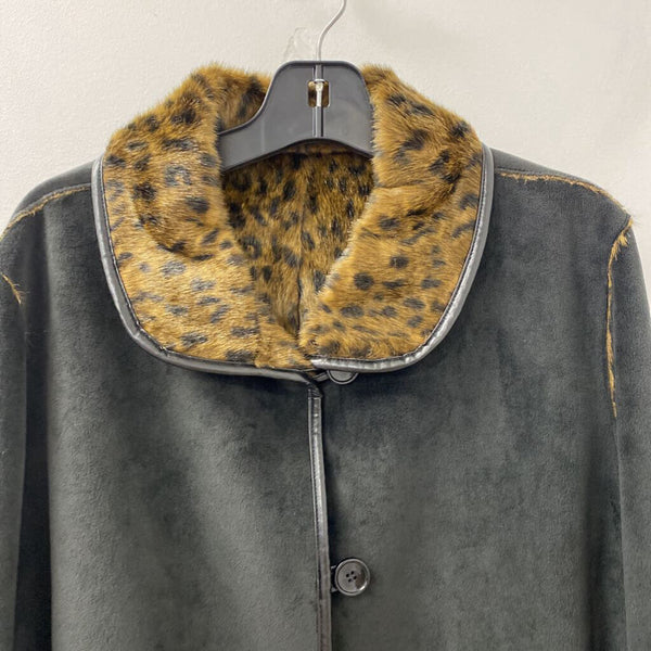 WOMEN'S PLUS OUTERWEAR black brown mix 2X