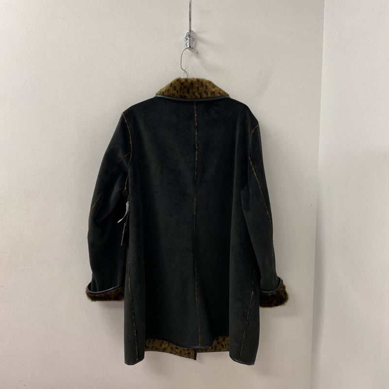WOMEN'S PLUS OUTERWEAR black brown mix 2X