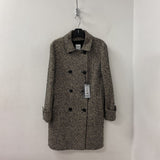 CINZIA ROCCA WOMEN'S COAT black cream mix 12