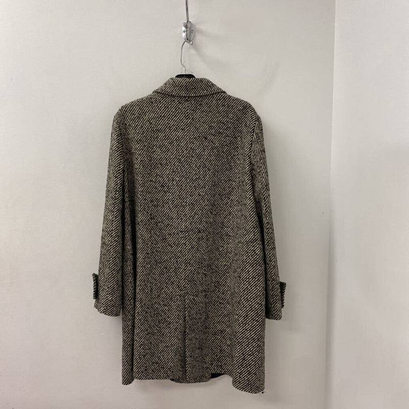 CINZIA ROCCA WOMEN'S COAT black cream mix 12