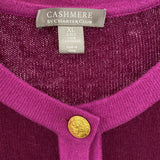 CHARTER CLUB WOMEN'S CASHMERE burgundy pink mix XL
