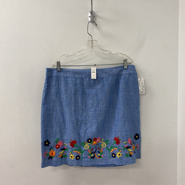 TALBOTS WOMEN'S SKIRT blue multi mix 16