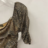 ANTHROPOLOGIE WOMEN'S TOP black tan mix M
