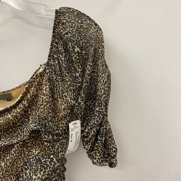 ANTHROPOLOGIE WOMEN'S TOP black tan mix M