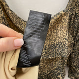 ANTHROPOLOGIE WOMEN'S TOP black tan mix M