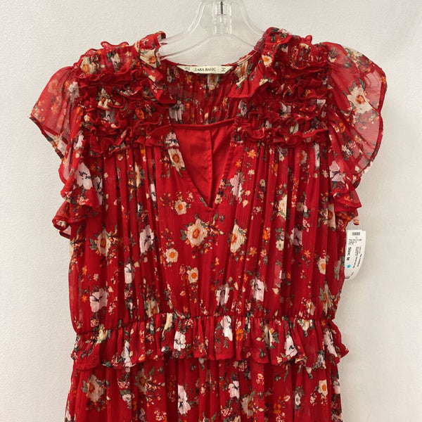 ZARA WOMEN'S DRESS red mix M