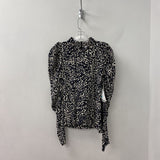 ZARA WOMEN'S TOP black cream mix M