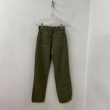 REFORMATION WOMEN'S JEANS olive green XS-S /25