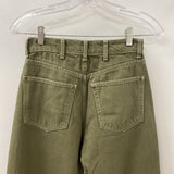 REFORMATION WOMEN'S JEANS olive green XS-S /25