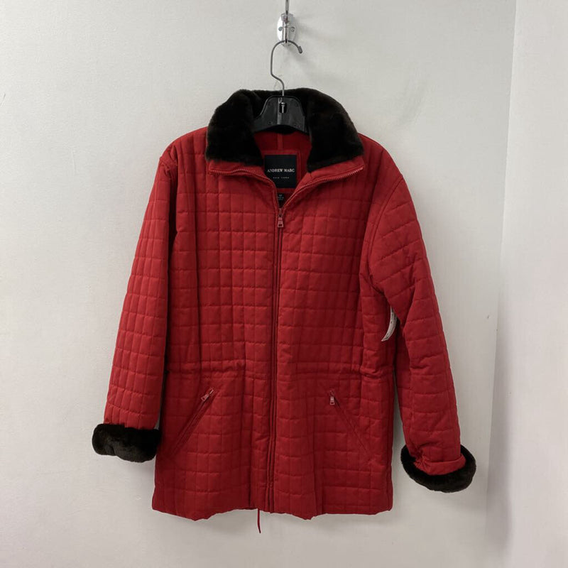 ANDREW MARC WOMEN'S COAT red brown M