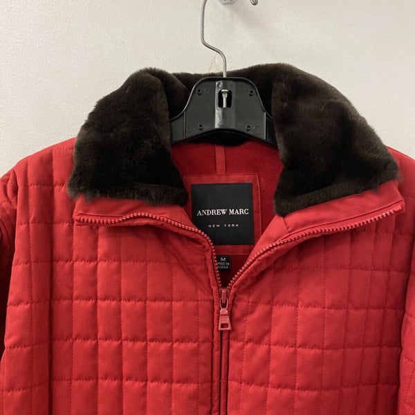 ANDREW MARC WOMEN'S COAT red brown M