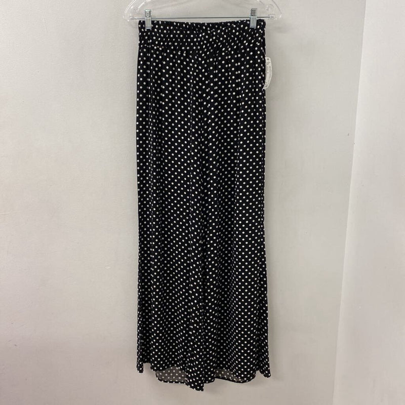 THX WOMEN'S PANTS black white dots S
