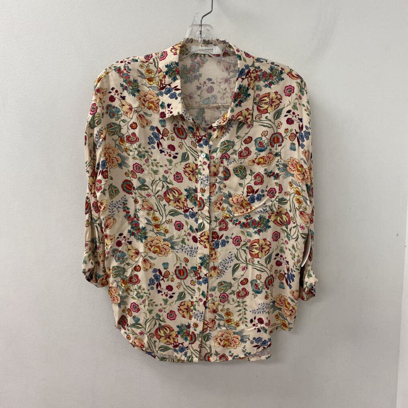 PROMOD WOMEN'S BLOUSE/SHIRT beige multi floral print 4