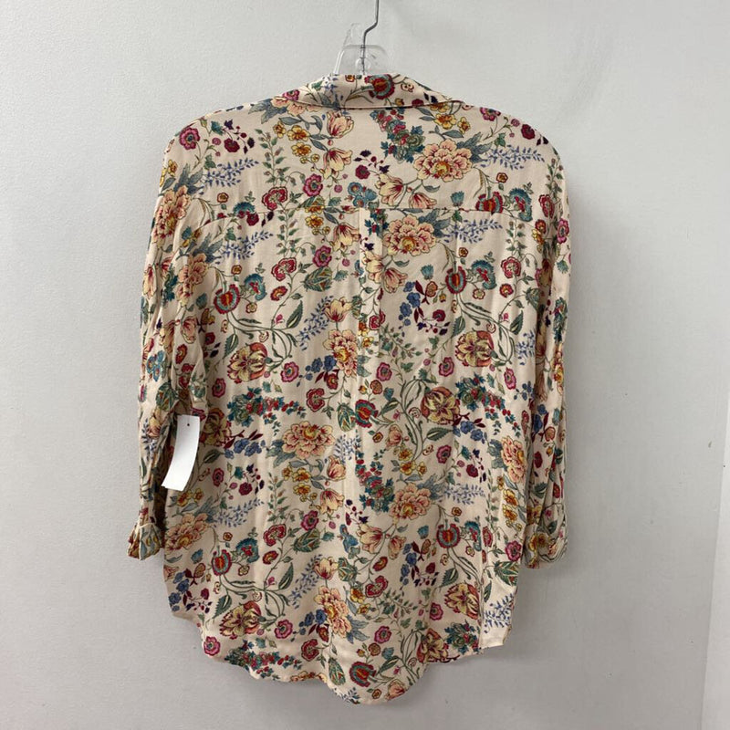 PROMOD WOMEN'S BLOUSE/SHIRT beige multi floral print 4