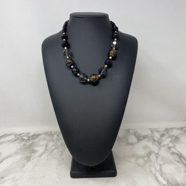 WOMEN'S NECKLACE black green clear