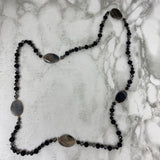 WOMEN'S NECKLACE black grey cream